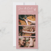 Save The Date Boho rose moderne Dusty Boho Photo Booth Strip QR  (Devant)