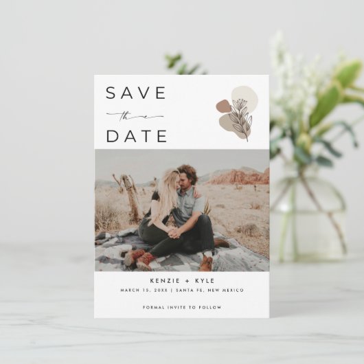 Save The Date Boho Rust Mariage du désert (Debout devant)