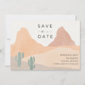 Save The Date Boho Rust Terracotta Desert Mariage Photo (Devant)