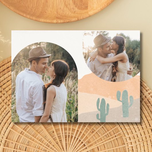 Save The Date Boho Rust Terracotta Desert Mariage Photo