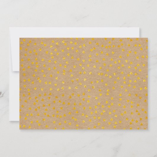 Save The Date Boho Rustique Calendrier Gold Love Heart (Dos)