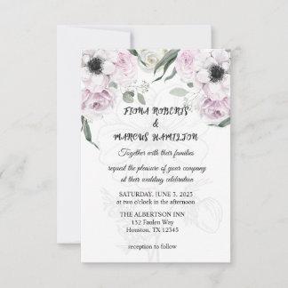 Save The Date Boho Rustique élégant mariage floral Enregistrer l