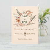 Save The Date Boho rustique Enregistrer la date (Debout devant)