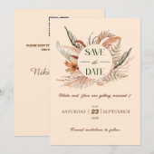 Save The Date Boho rustique Enregistrer la date (Devant / Derrière)