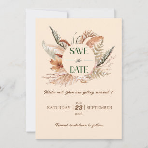 Save The Date Boho rustique Enregistrer la date