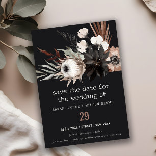 Save The Date Boho Rustique rouille gothique Mariage botanique n