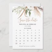 Save The Date Boho rustique Simple Floral Enregistrer le calendr (Devant)