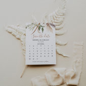 Save The Date Boho rustique Simple Floral Enregistrer le calendr