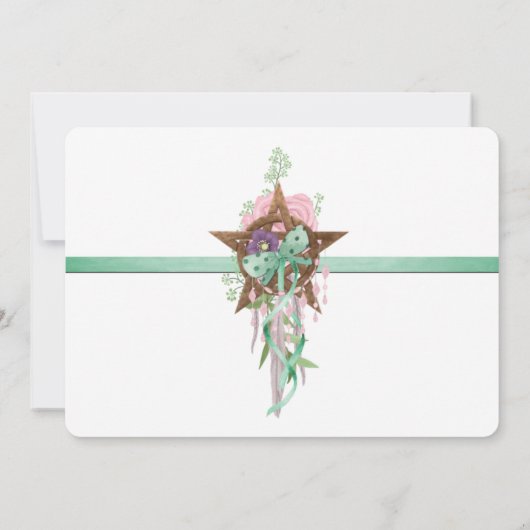 Save The Date Boho Sage & Pentacle Rose Wicca Pentacle Handfasti (Dos)