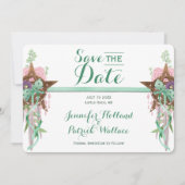 Save The Date Boho Sage & Pentacle Rose Wicca Pentacle Handfasti (Devant)
