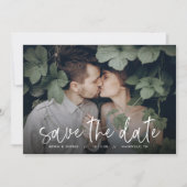 Save The Date Boho Script Photo Overlay Enregistrer la date (Devant)