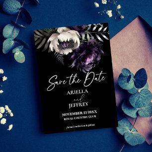Save The Date Boho sombre moody élégant mariage