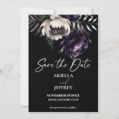 Save The Date Boho sombre moody élégant mariage (Devant)