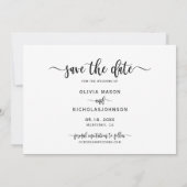 Save The Date Boho Stylish manuscrit Script One Mariage photo (Dos)