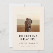 Save The Date Boho Terracotta Arch & Retro Script Mariage photo (Dos)