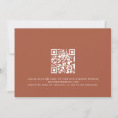 Save The Date Boho Terracotta Automne Florals QR Code Rust Maria (Dos)