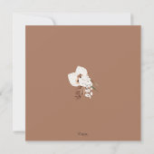 Save The Date Boho Terracotta Brown séché fleuri Mariage (Dos)