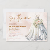 Save The Date Boho Terracotta Fête de Fiançailles (Devant)