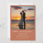 Save The Date Boho Terracotta Floral  Arch Photo   (Dos)