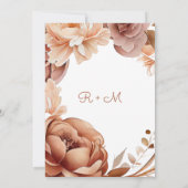 Save The Date Boho Terracotta Floral Deer Wedding (Dos)