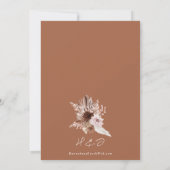 Save The Date Boho Terracotta Floral Mariage (Dos)