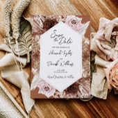 Save The Date Boho Terracotta Floral Mariage
