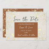 Save The Date Boho Terracotta Mariage Enregistrer La Date (Devant / Derrière)