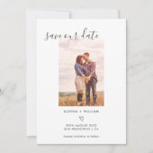 Save The Date Boho Terracotta Mariage Photo Enregistrer La Date (Devant)