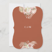Save The Date Boho Terracotta Pampas Arche en Herbe Floral Maria (Dos)
