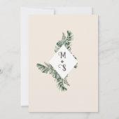 Save The Date Boho tropical banane feuille mariage (Dos)