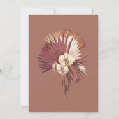 Save The Date Boho Tropical Fan Palms Wedding Enregistrer la dat (Dos)