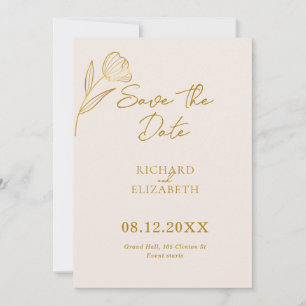 Save The Date Boho végétal Mariage minimal