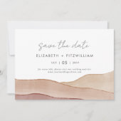 Save The Date Boho Watercolor Mariage Abstrait (Devant)