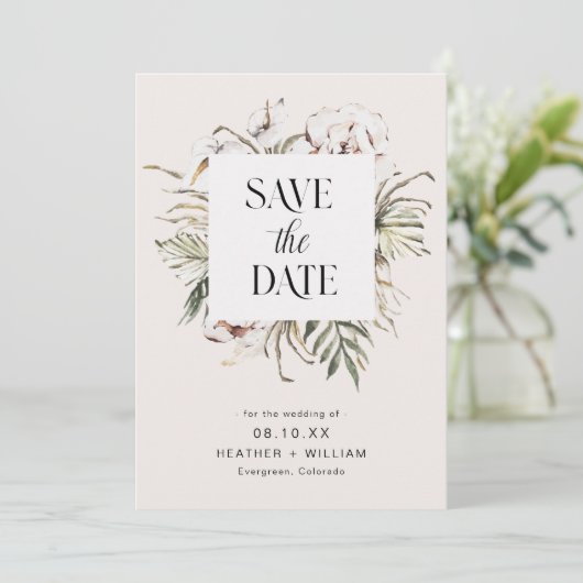 Save The Date Boho Wedding Enregistrer La Date (Debout devant)