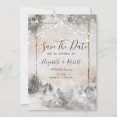 Save The Date Bois de forêt Enregistrer la date (Devant)