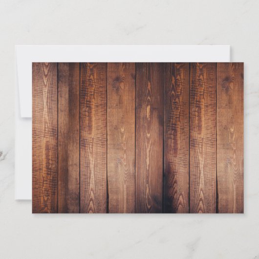 Save The Date Bois de grange rustique aquarelle feuille photo mo (Dos)