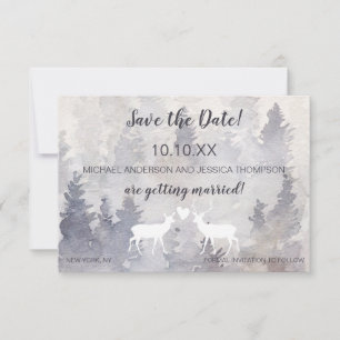 Save The Date Bois de la montagne Cerf Sauvez la date