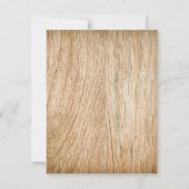 Save The Date Bois écorce Bébé Coeur respiratoire Mariage rustiq (Dos)