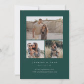 Save The Date Bois | Mariage d'hiver À feuillage persistant rust (Dos)