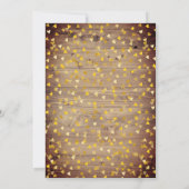 Save The Date Bois rustique Calendrier Gold Love Heart (Dos)