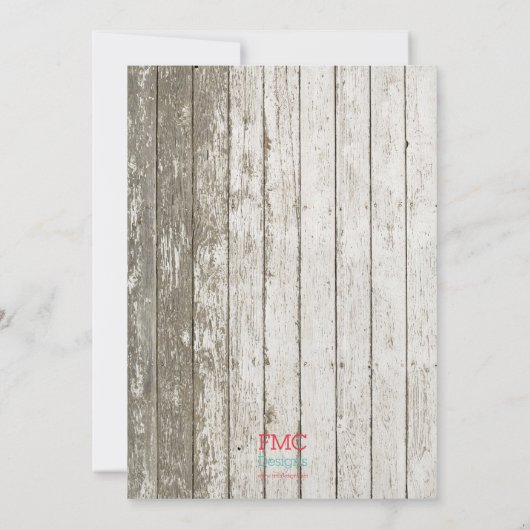 Save The Date Bois Rustique Enregistrer La Date (Dos)