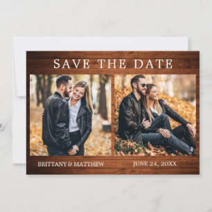 Save The Date Bois rustique Simple 2 Photo