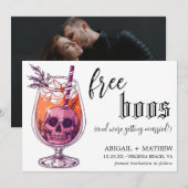 Save The Date Boisson drôle gratuite Photo d'amis de l'enfer Mar (Devant / Derrière)