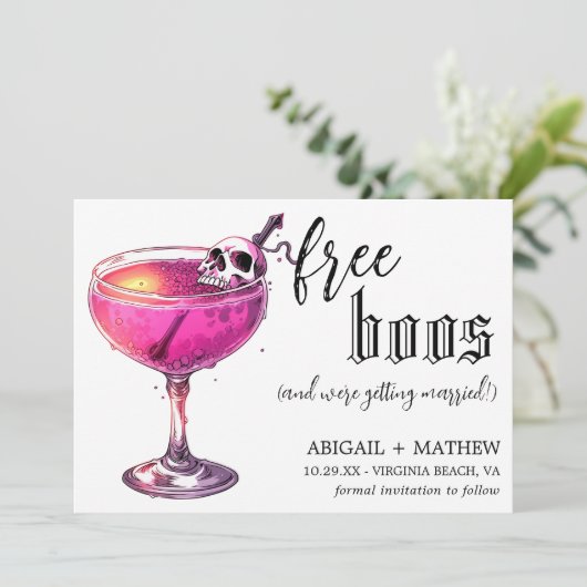 Save The Date Boisson drôle gratuite Photo d'amis de l'enfer Mar (Debout devant)