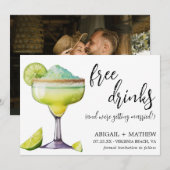 Save The Date Boisson drôle Margarita Photo moderne tendance Mar (Devant / Derrière)