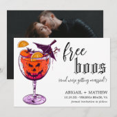Save The Date Boisson drôle Photo de fantômes gratuits Mariage d (Devant / Derrière)