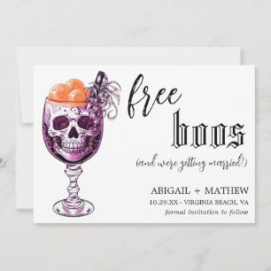 Save The Date Boisson drôle Photo de fantômes gratuits Mariage d