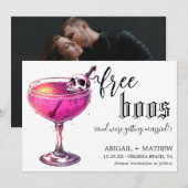 Save The Date Boisson drôle Photo de fantômes gratuits Mariage d (Devant / Derrière)