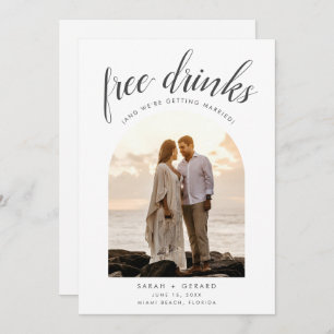 Save The Date Boissons Gratuites Arch Photo Plage Mariage Enregi