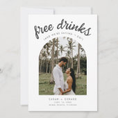 Save The Date Boissons Gratuites Dit Je Fais Arch Photo Plage Ma (Devant)